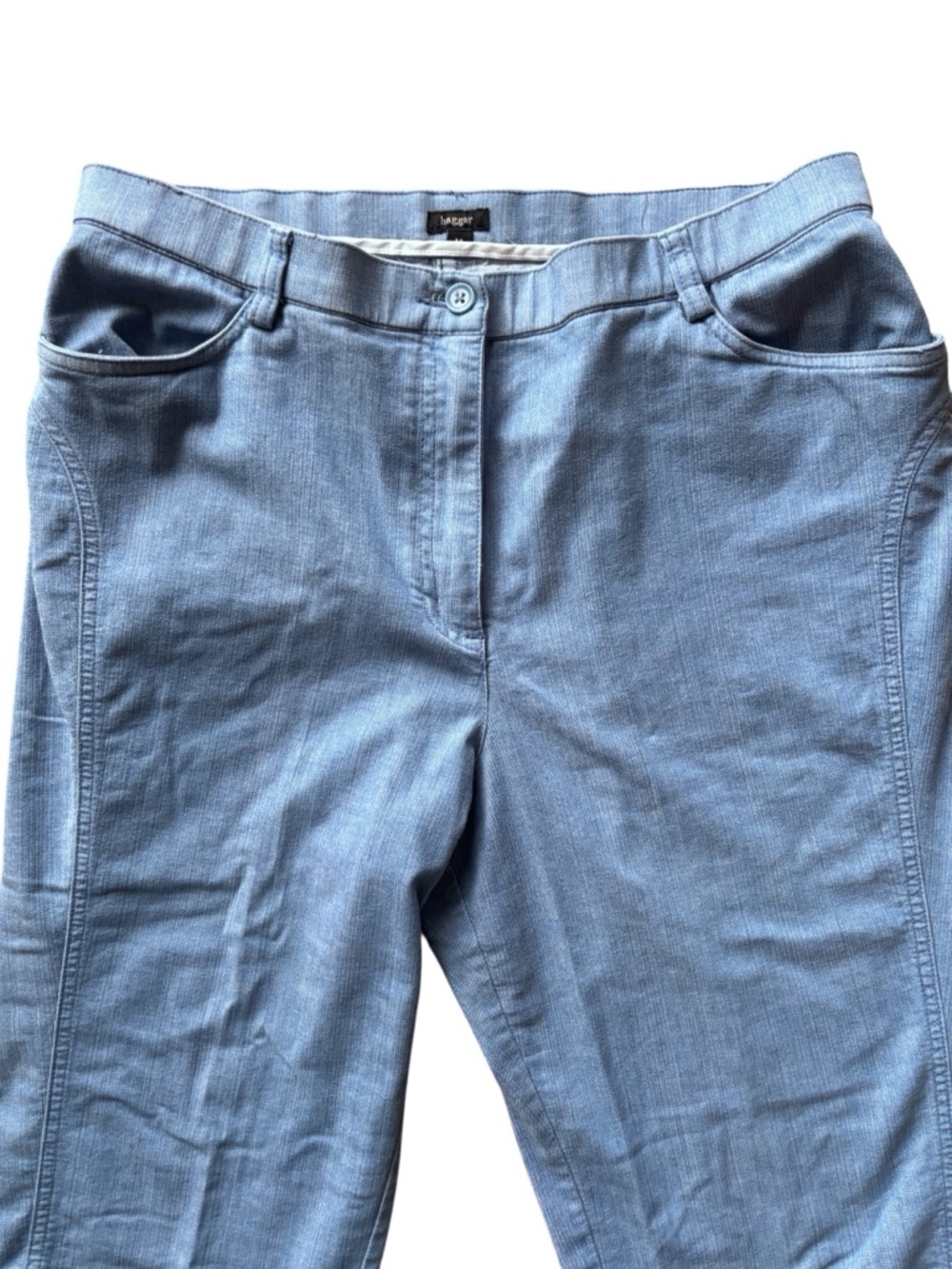 Haggar Denim Capri Pants Women’s Size 14 Light Wash Stretch Capris